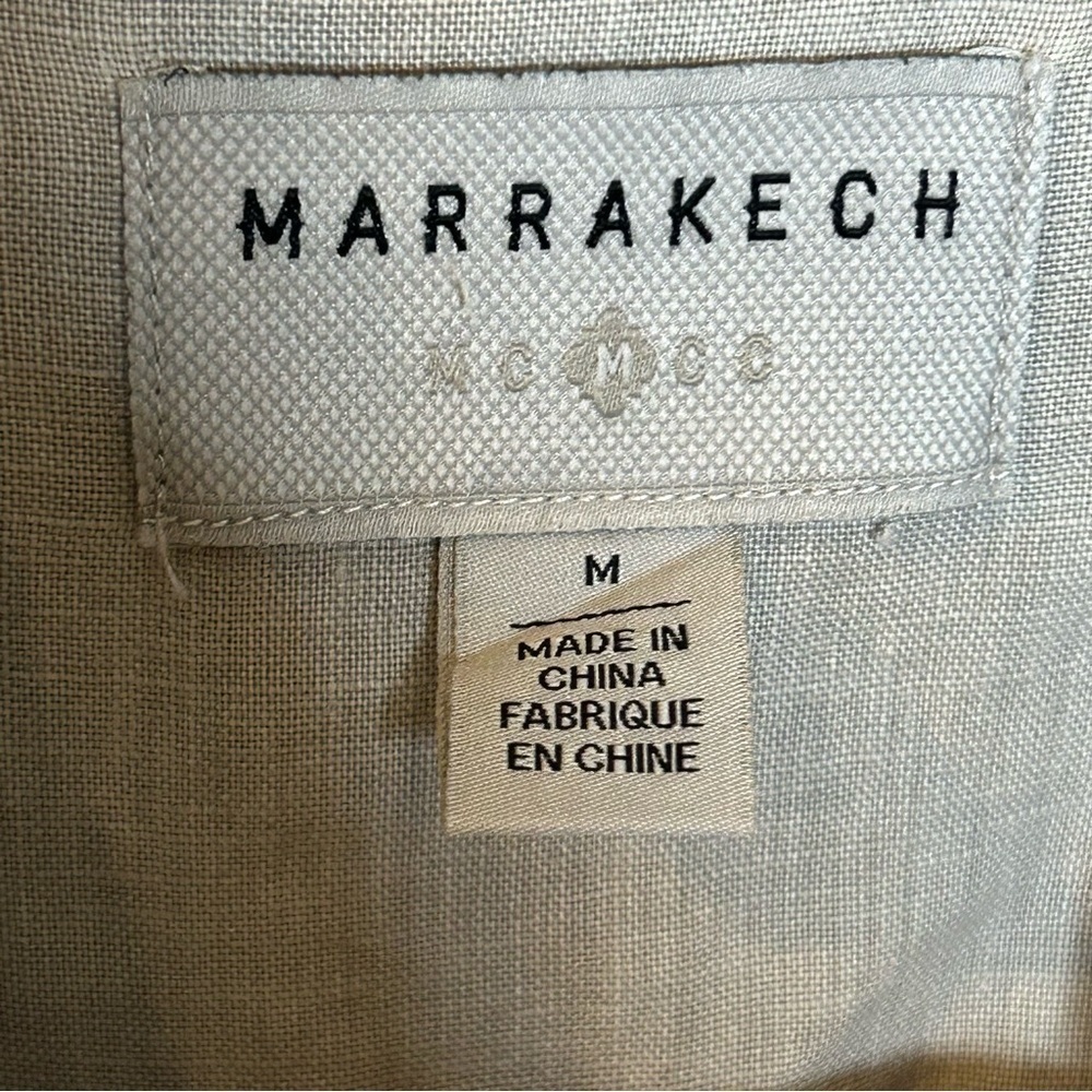 Anthropologie Marrakech Linen Utility Cargo Jacket Medium - Picture 13 of 15